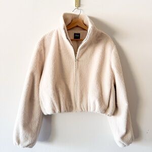 Zara Off-White Soft Jacket Size Large